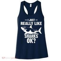 Funny I Just Really Like Sharks Gift Shark Lover Women's Tank Top thumb 0