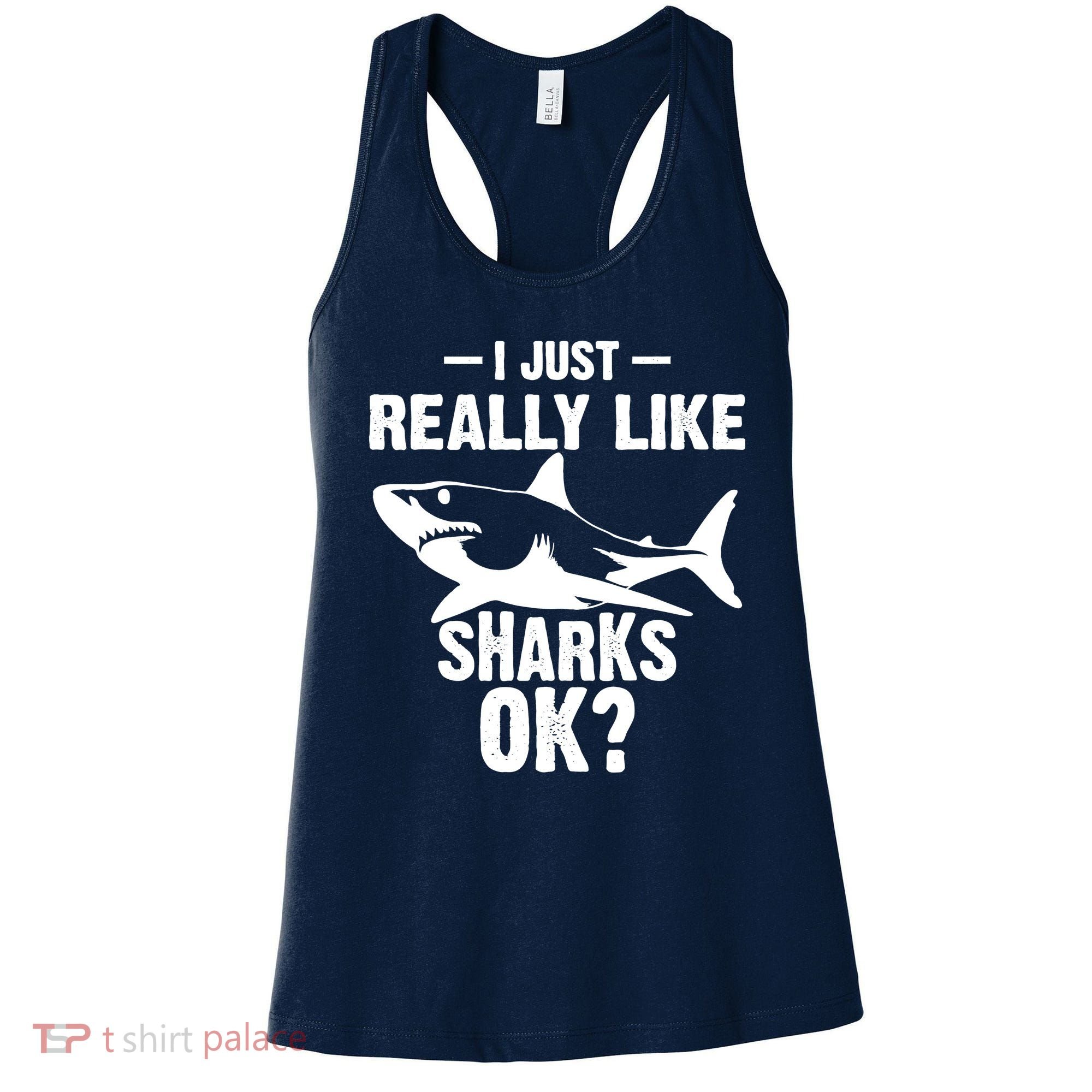 Funny I Just Really Like Sharks Gift Shark Lover Women's Tank Top