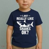 Funny I Just Really Like Sharks Gift Shark Lover Toddler T-Shirt thumb 2
