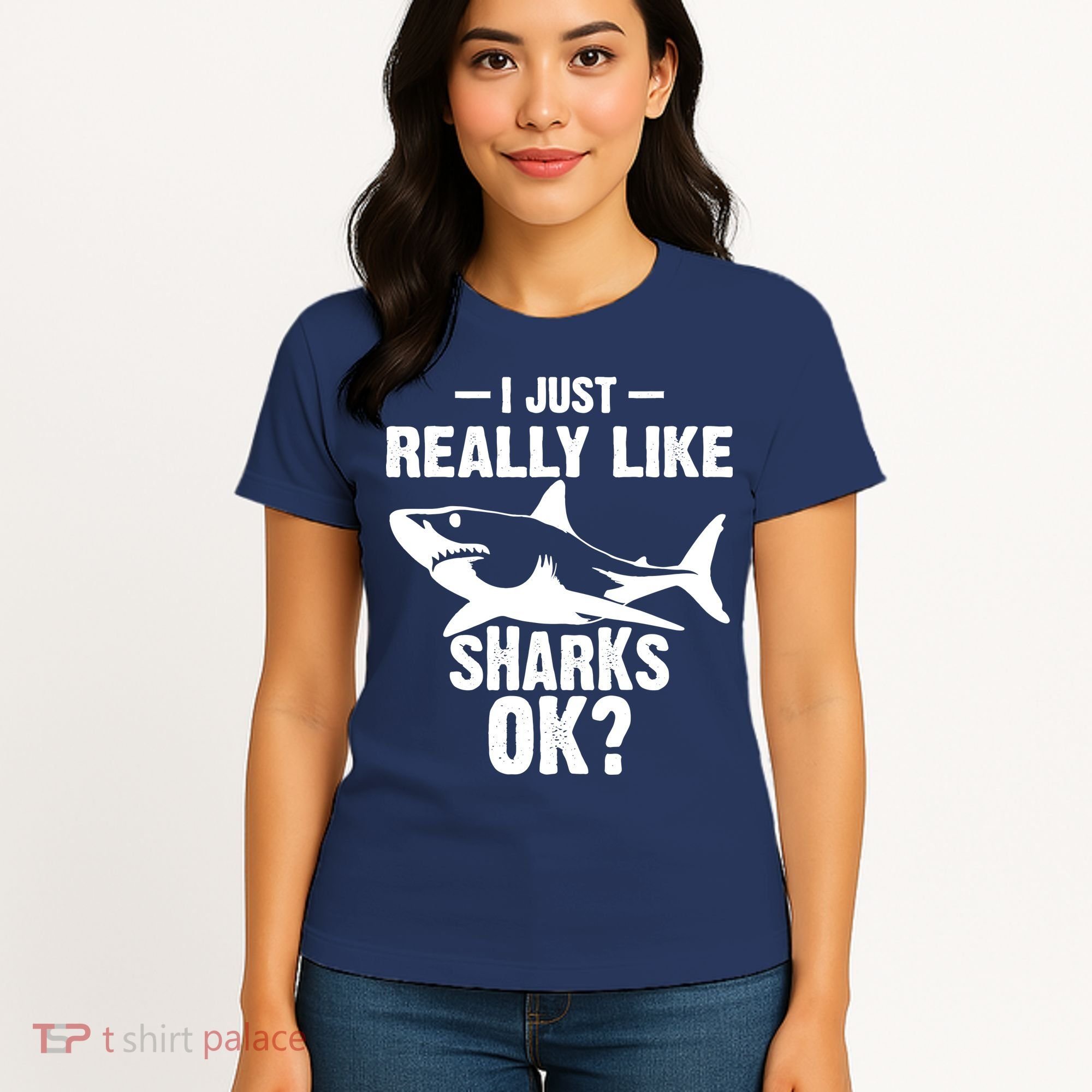 Funny I Just Really Like Sharks Gift Shark Lover Women's T-Shirt