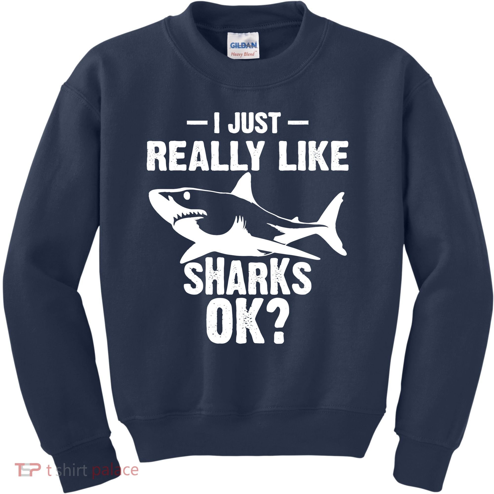 Funny I Just Really Like Sharks Gift Shark Lover Kids Sweatshirt