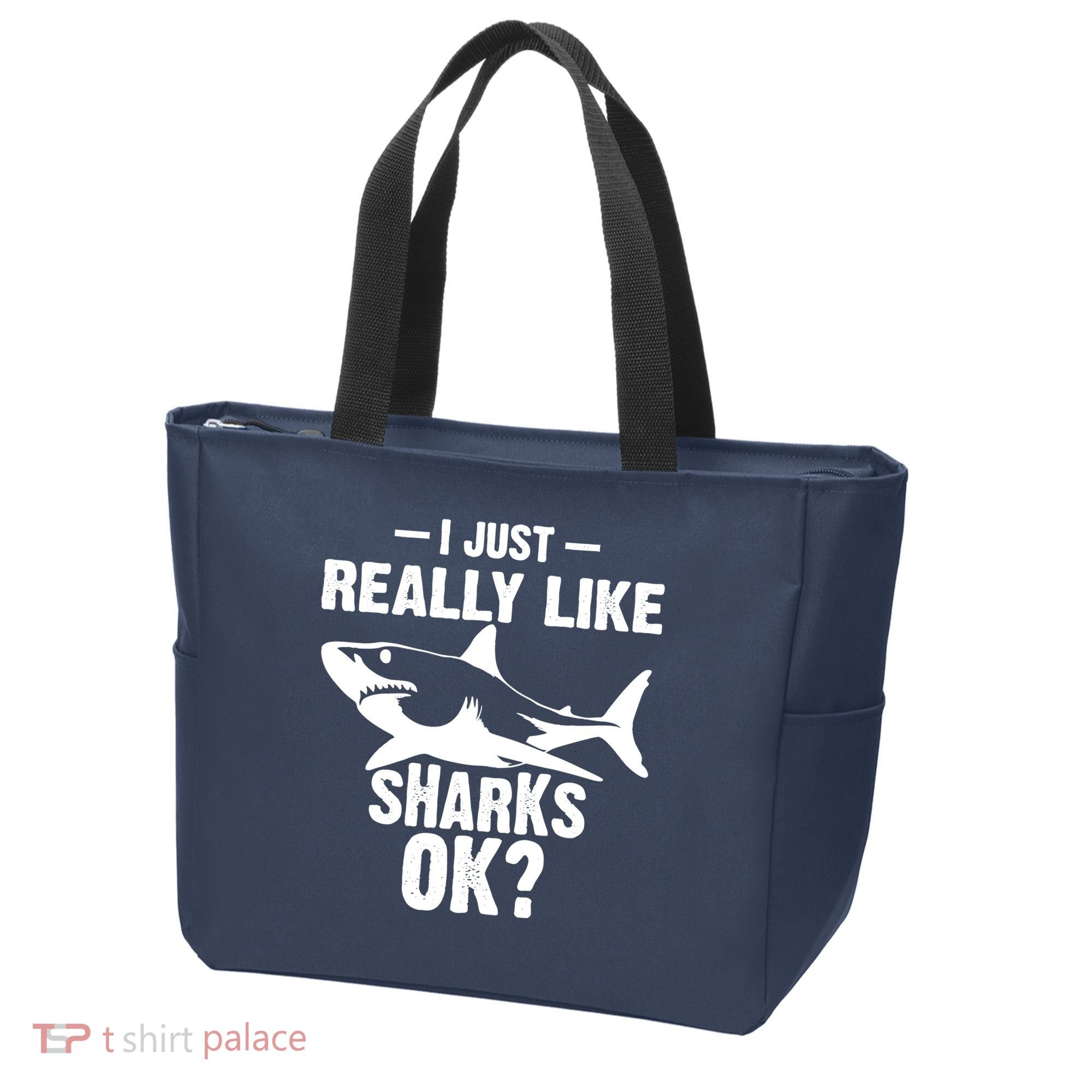 Funny I Just Really Like Sharks Gift Shark Lover Tote Bag