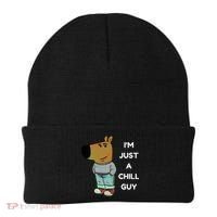Funny IM Just A Chill Guy Meme Beanie thumb 0