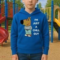 Funny IM Just A Chill Guy Meme Kids Hoodie thumb 2