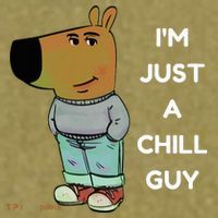 Funny IM Just A Chill Guy Meme Garment-Dyed Women's Muscle Tee thumb 6