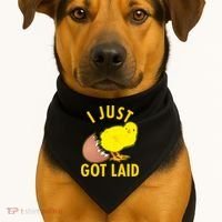 Funny I Just Got Laid USA-Made Doggie Bandana thumb 1