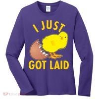 Funny I Just Got Laid Women's Long Sleeve Shirt thumb 0