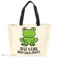 Frog I Just Really Like Frogs Funny Frog Lovers Gift Tote Bag thumb 0