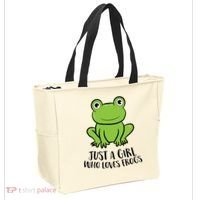 Frog I Just Really Like Frogs Funny Frog Lovers Gift Tote Bag thumb 2