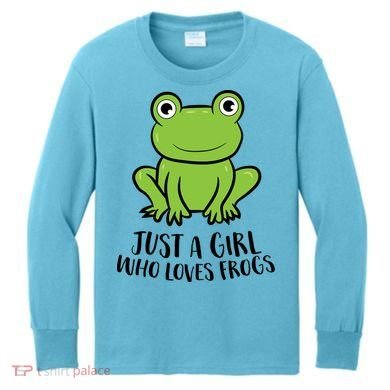 Frog I Just Really Like Frogs Funny Frog Lovers Gift Kids Long Sleeve Shirt