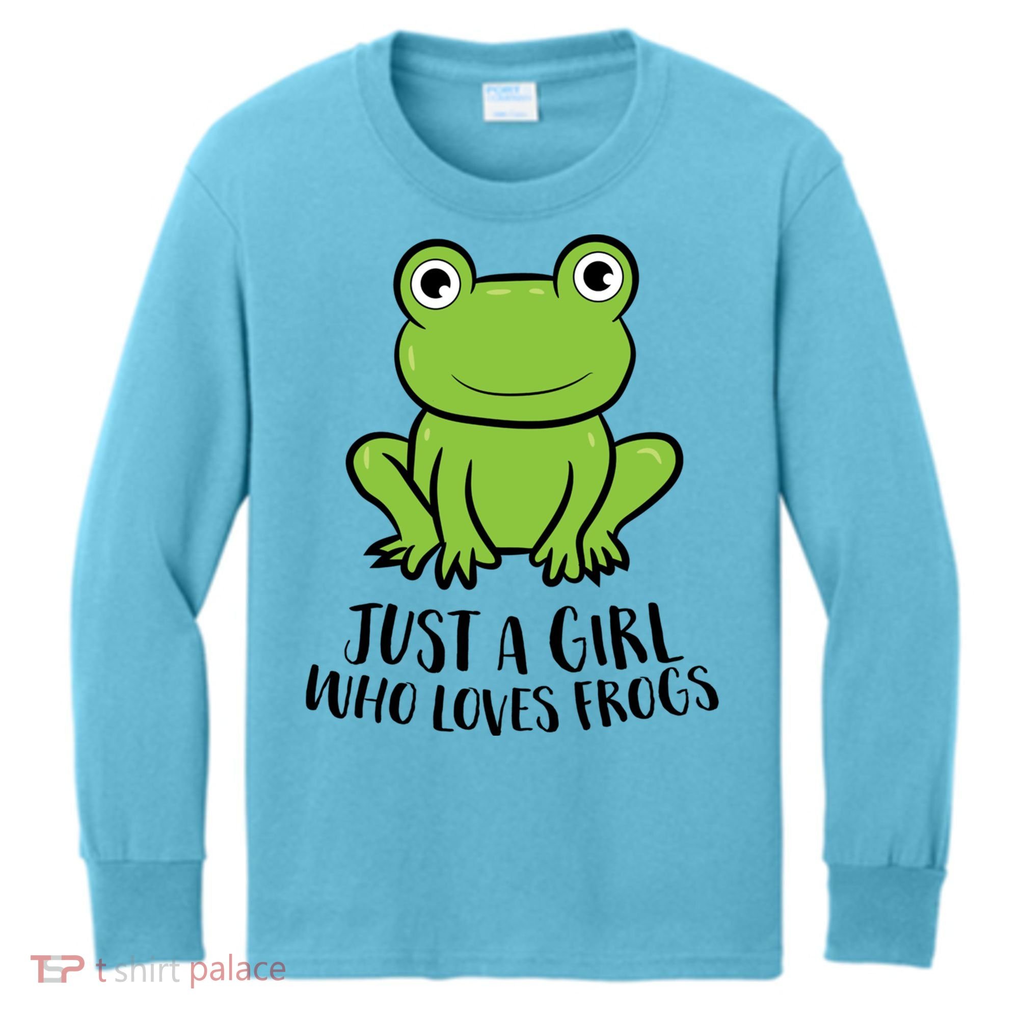 Frog I Just Really Like Frogs Funny Frog Lovers Gift Kids Long Sleeve Shirt