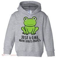 Frog I Just Really Like Frogs Funny Frog Lovers Gift Toddler Hoodie thumb 0