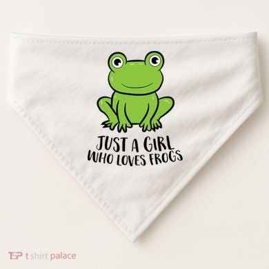 Frog I Just Really Like Frogs Funny Frog Lovers Gift USA-Made Doggie Bandana