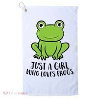 Frog I Just Really Like Frogs Funny Frog Lovers Gift Golf Towel thumb 0