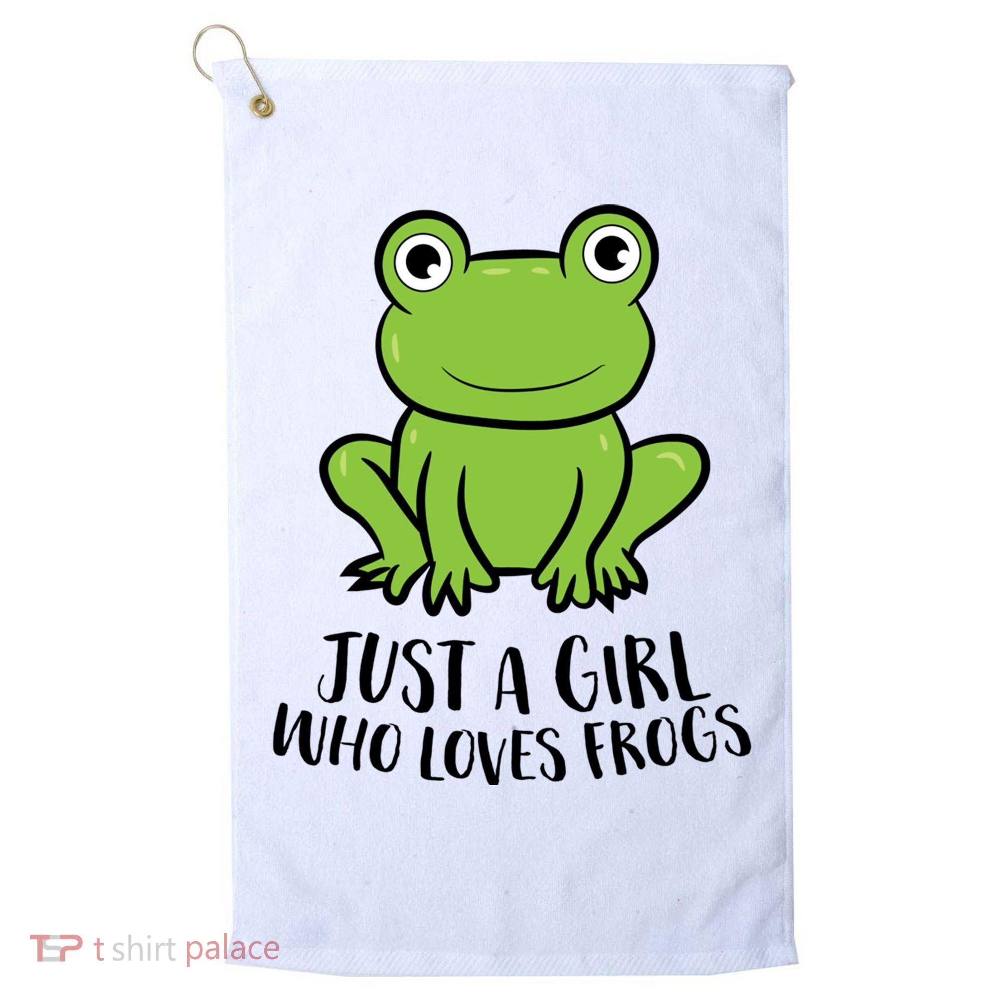 Frog I Just Really Like Frogs Funny Frog Lovers Gift Golf Towel