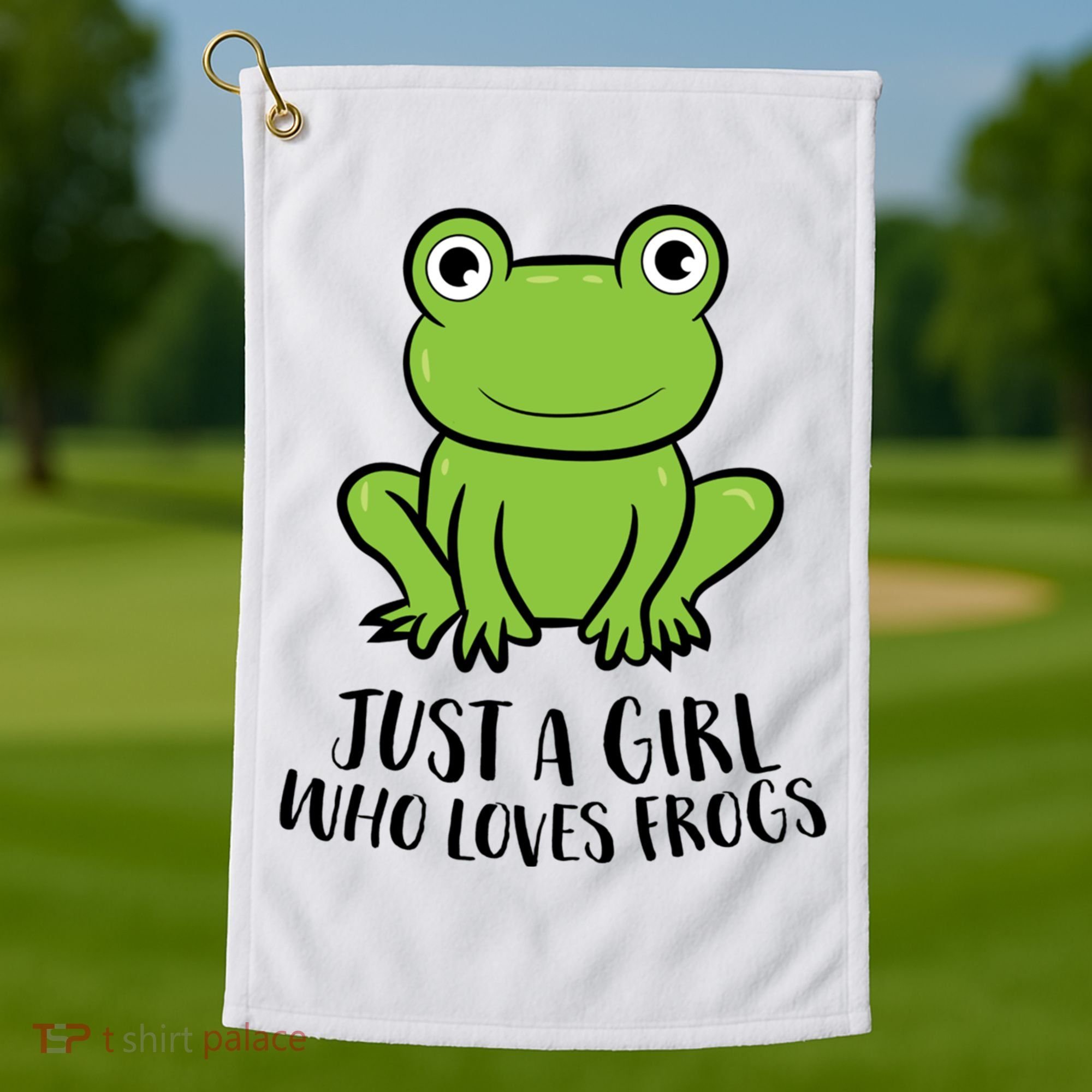 Frog I Just Really Like Frogs Funny Frog Lovers Gift Golf Towel