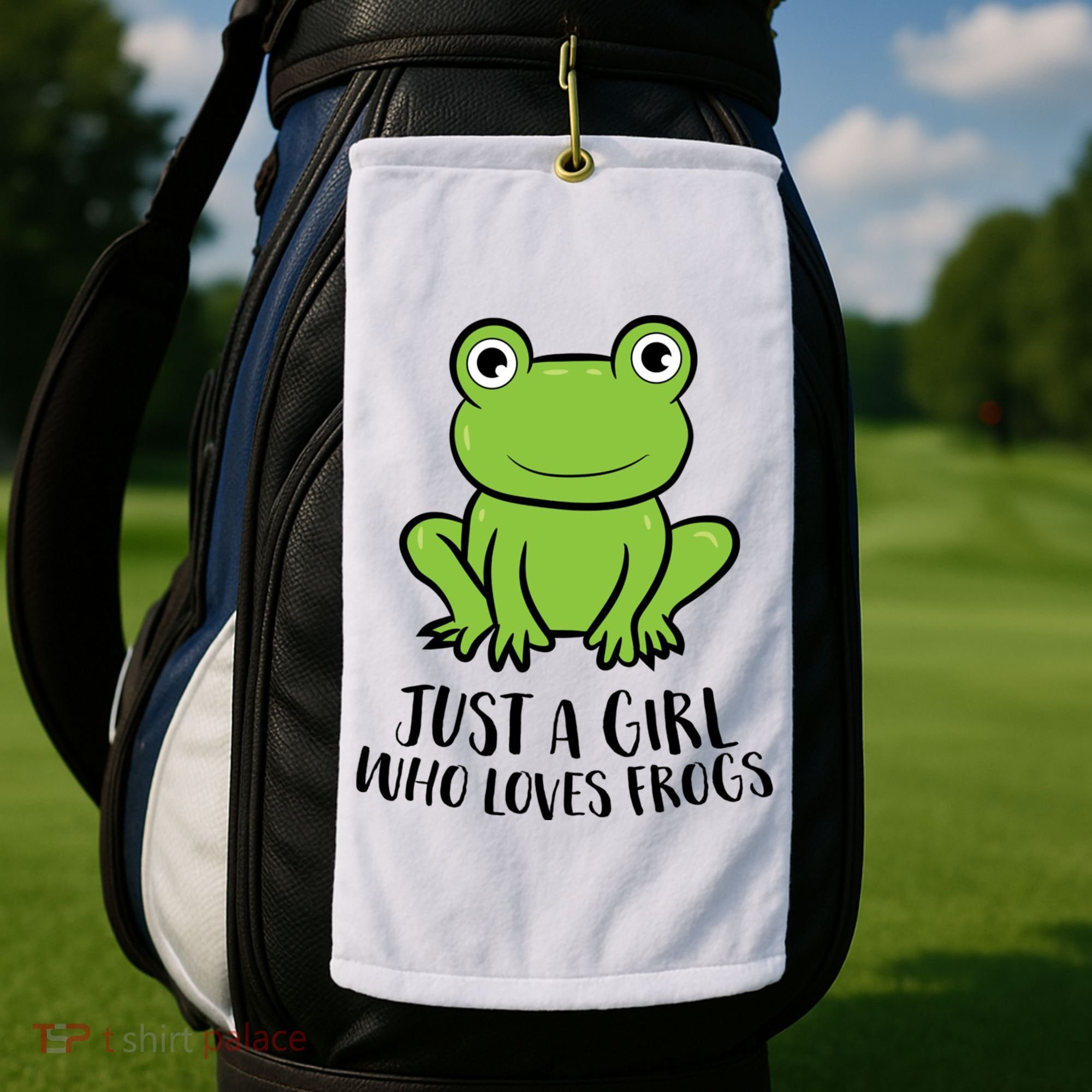 Frog I Just Really Like Frogs Funny Frog Lovers Gift Golf Towel