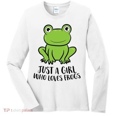 Frog I Just Really Like Frogs Funny Frog Lovers Gift Women's Long Sleeve Shirt