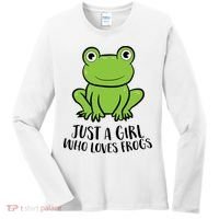 Frog I Just Really Like Frogs Funny Frog Lovers Gift Women's Long Sleeve Shirt thumb 0