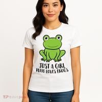 Frog I Just Really Like Frogs Funny Frog Lovers Gift Women's T-Shirt thumb 4
