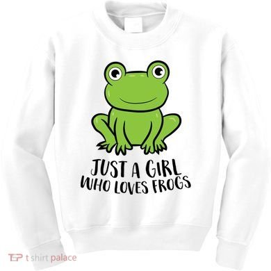 Frog I Just Really Like Frogs Funny Frog Lovers Gift Kids Sweatshirt