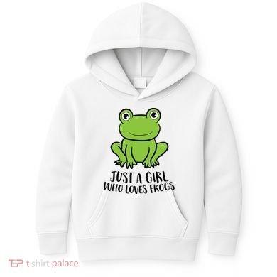 Frog I Just Really Like Frogs Funny Frog Lovers Gift Kids Hoodie