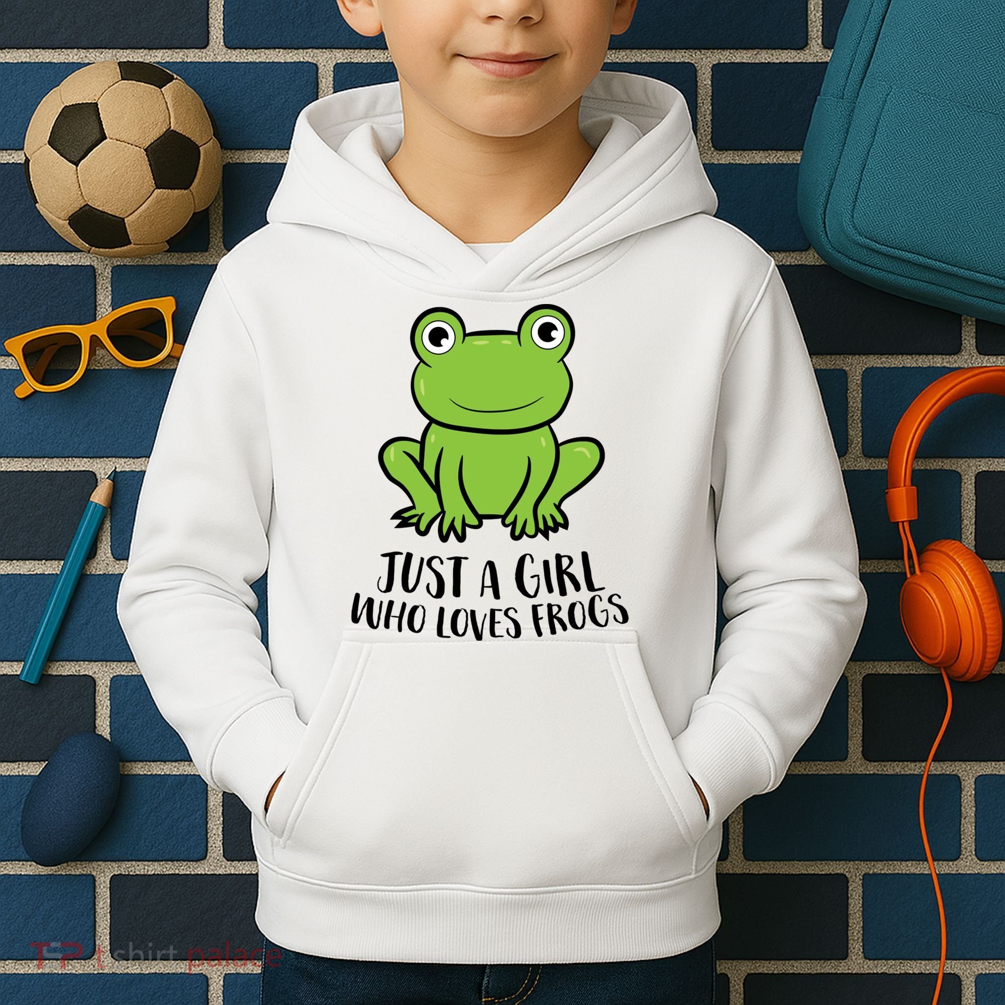 Frog I Just Really Like Frogs Funny Frog Lovers Gift Kids Hoodie