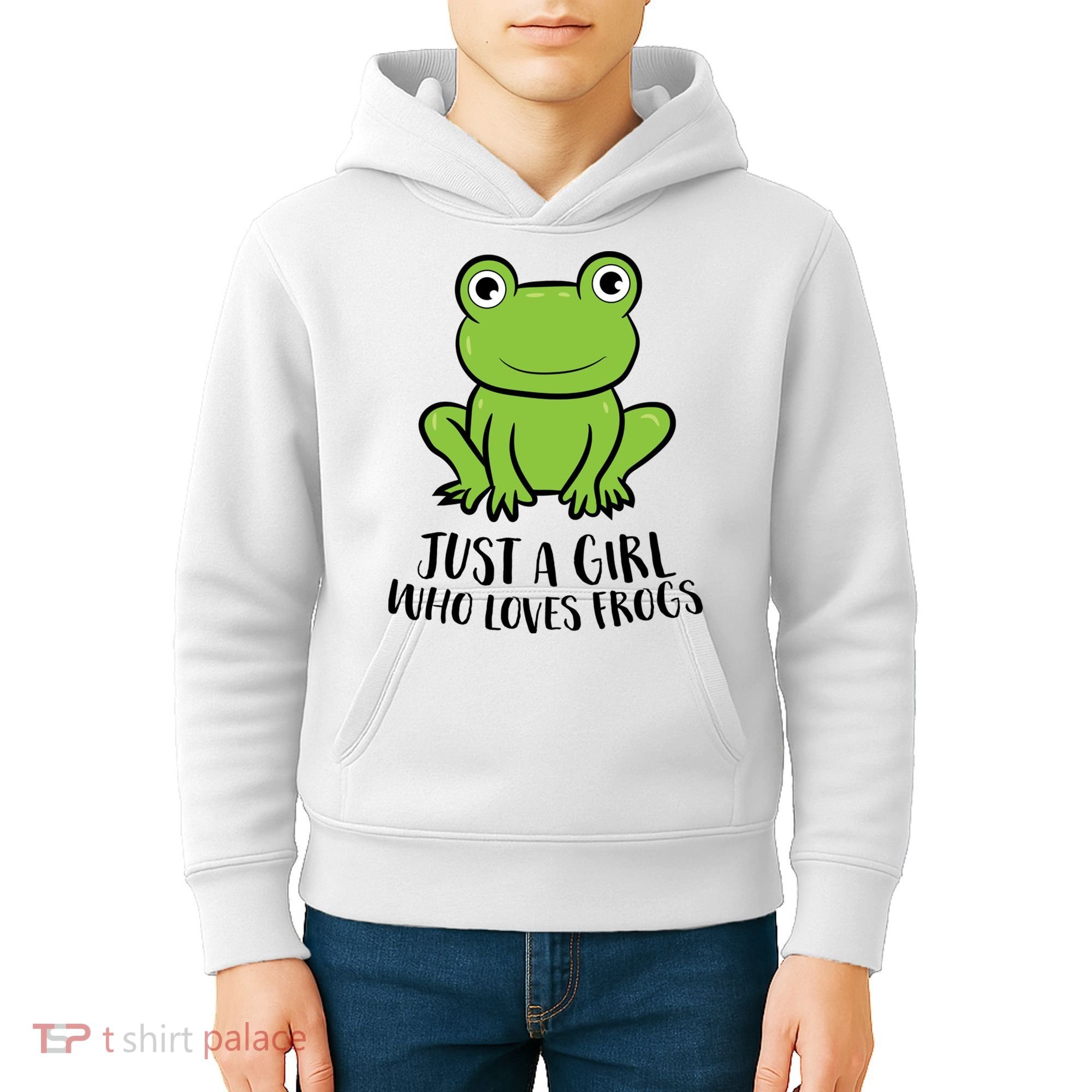 Frog I Just Really Like Frogs Funny Frog Lovers Gift Kids Hoodie
