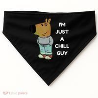 Funny IM Just A Chill Guy Meme USA-Made Doggie Bandana thumb 0