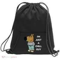 Funny IM Just A Chill Guy Meme Sweatshirt Cinch Pack Bag thumb 0