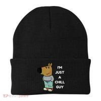Funny IM Just A Chill Guy Meme Beanie thumb 0