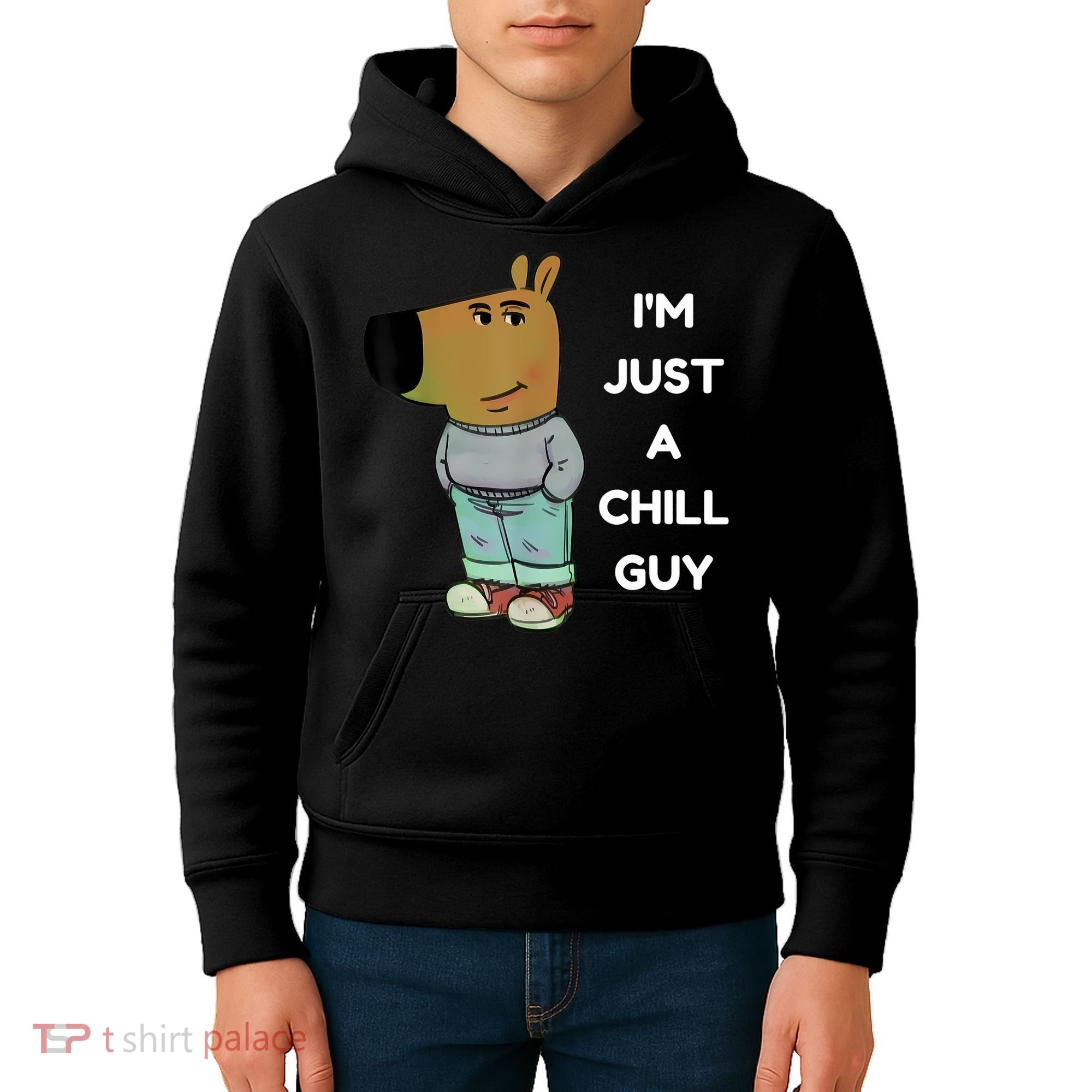 Funny IM Just A Chill Guy Meme Kids Hoodie