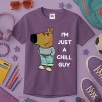 Funny IM Just A Chill Guy Meme Kids T-Shirt thumb 3