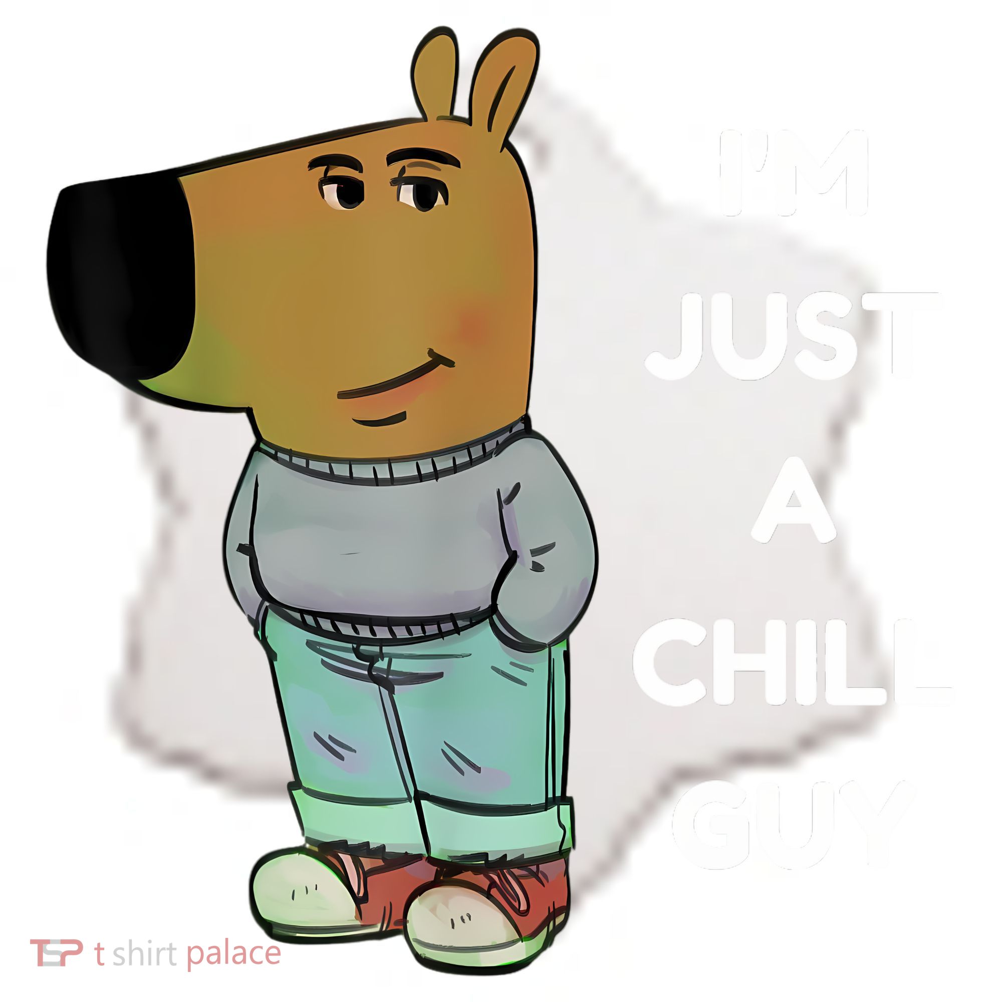 Funny IM Just A Chill Guy Meme Ceramic Ornament