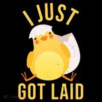 Funny I Just Got Laid Chick Ornament thumb 1