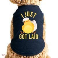 Funny I Just Got Laid Chick Doggie Tank thumb 0