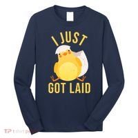Funny I Just Got Laid Chick Long Sleeve Shirt thumb 0