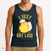 Funny I Just Got Laid Chick Tank Top thumb 3