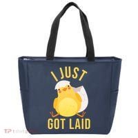 Funny I Just Got Laid Chick Tote Bag thumb 0