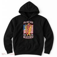 Funny IM Just Here For The Glizzies Hoodie thumb 0
