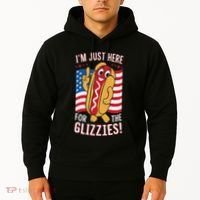 Funny IM Just Here For The Glizzies Hoodie thumb 2