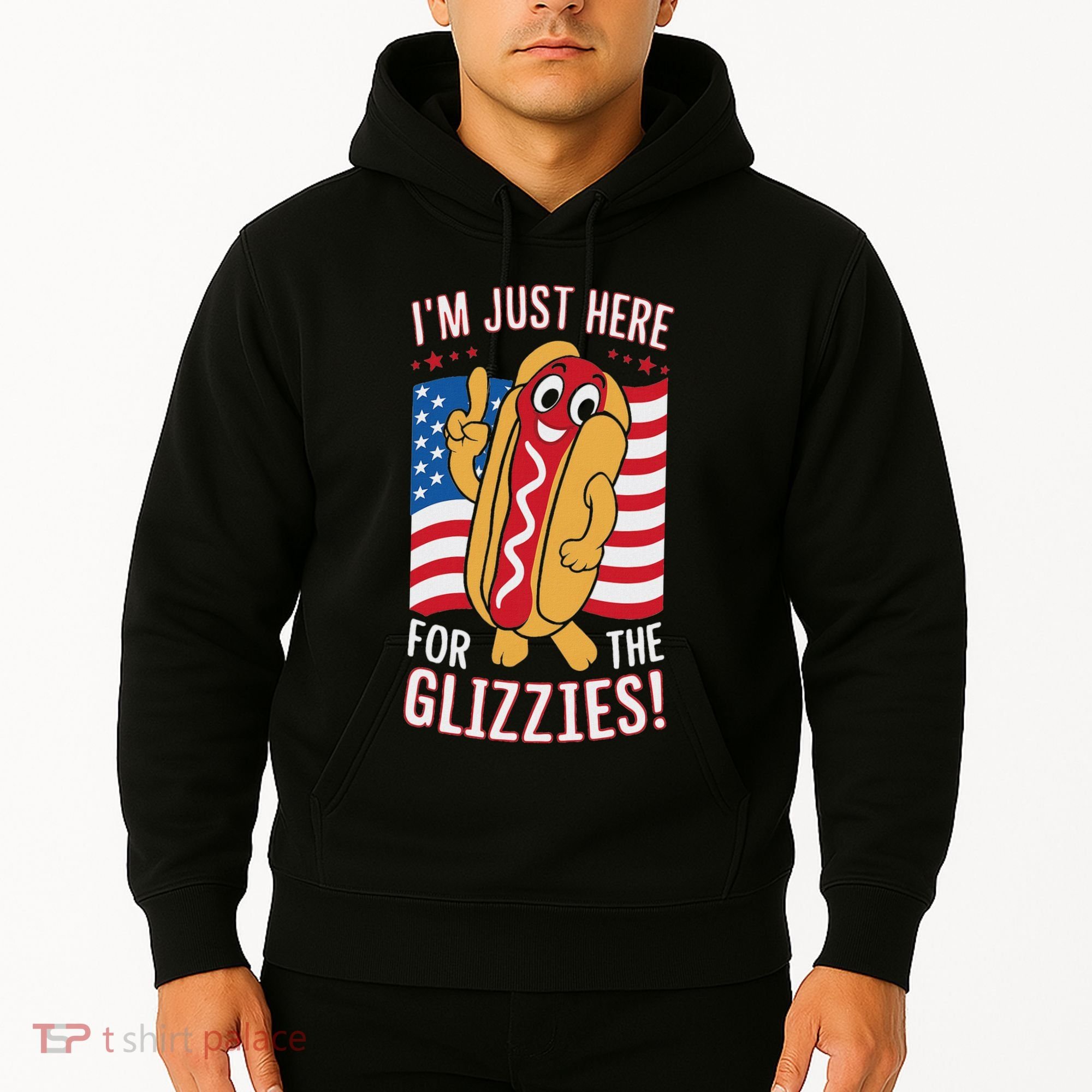 Funny IM Just Here For The Glizzies Hoodie