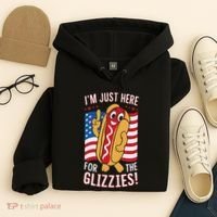 Funny IM Just Here For The Glizzies Hoodie thumb 4