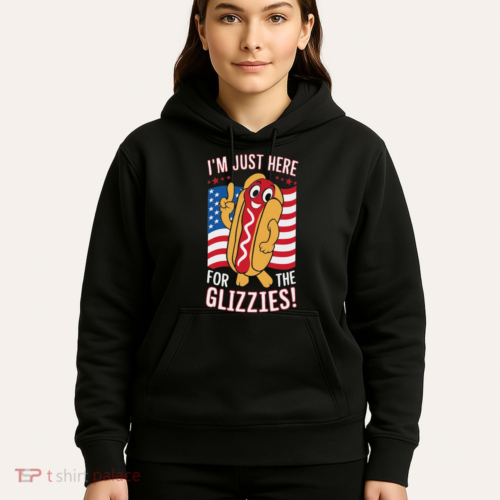 Funny IM Just Here For The Glizzies Hoodie