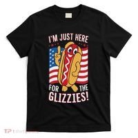 Funny IM Just Here For The Glizzies T-Shirt thumb 0