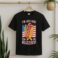 Funny IM Just Here For The Glizzies T-Shirt thumb 2