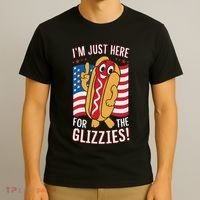 Funny IM Just Here For The Glizzies T-Shirt thumb 3