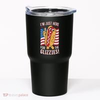 Funny IM Just Here For The Glizzies Tumbler thumb 0
