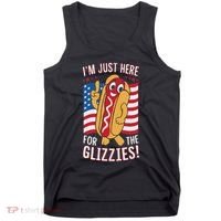 Funny IM Just Here For The Glizzies Tank Top thumb 0