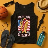 Funny IM Just Here For The Glizzies Tank Top thumb 4